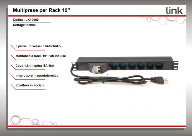 Multipresa Alimentazione Per Rack