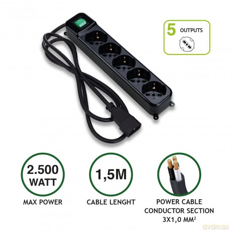 Multipresa Iec 5 Uscite