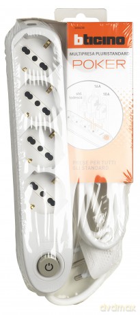 Multipresa Poker-4 P40, Int Bianco