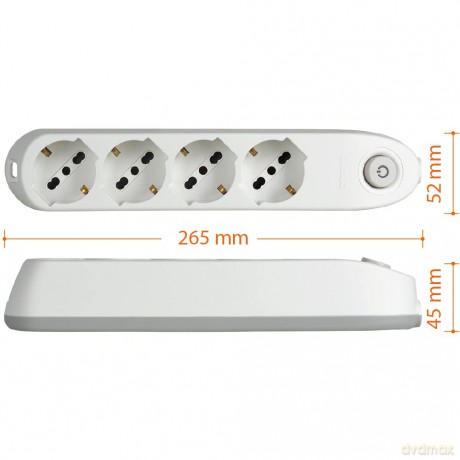 Multipresa Poker-4 P40, Int Bianco