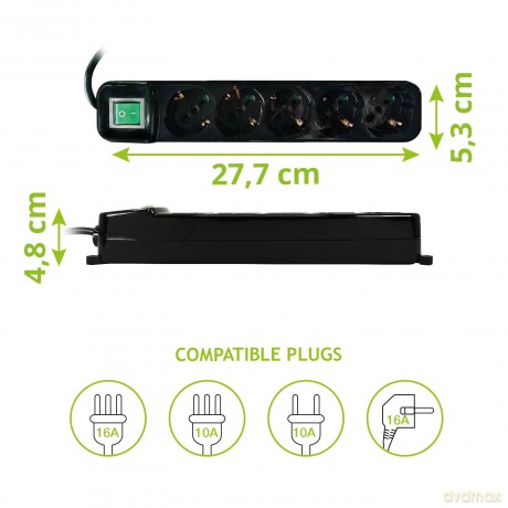 Multipresa Schuko 5 Uscite