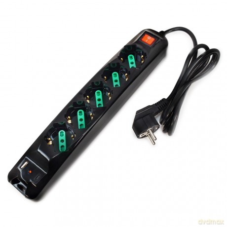 Multipresa Usb Schuko 5 Uscite
