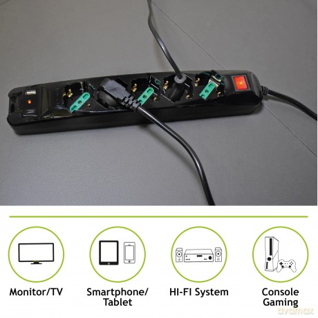 Multipresa Usb Schuko 5 Uscite