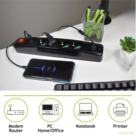 Multipresa Usb Schuko 5 Uscite