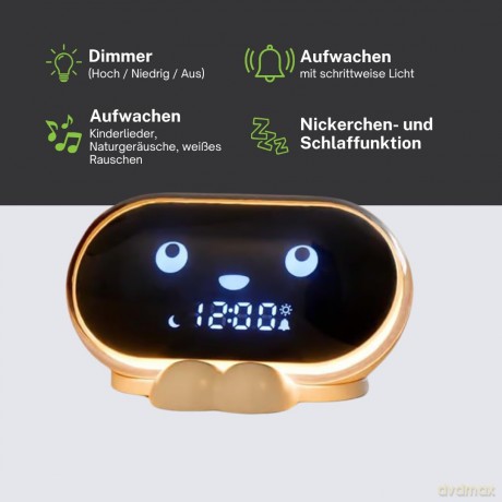 Muse: M-16 Kids - Clock With Kids And Nature Songs (Amber Display)