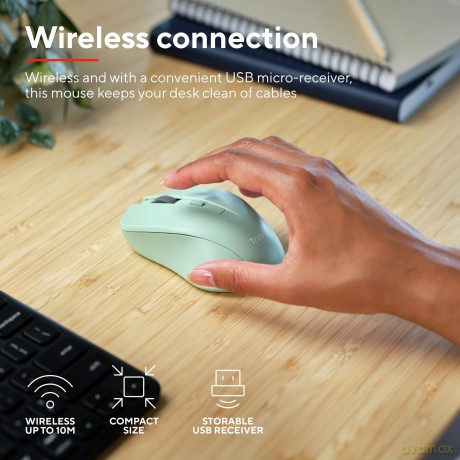 Mydo Silent Wireless Mouse Eco Grn