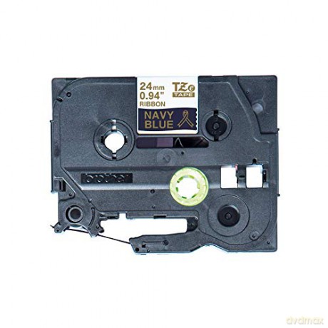 Nastro Tessuto Oro Su Blu 24 Mm