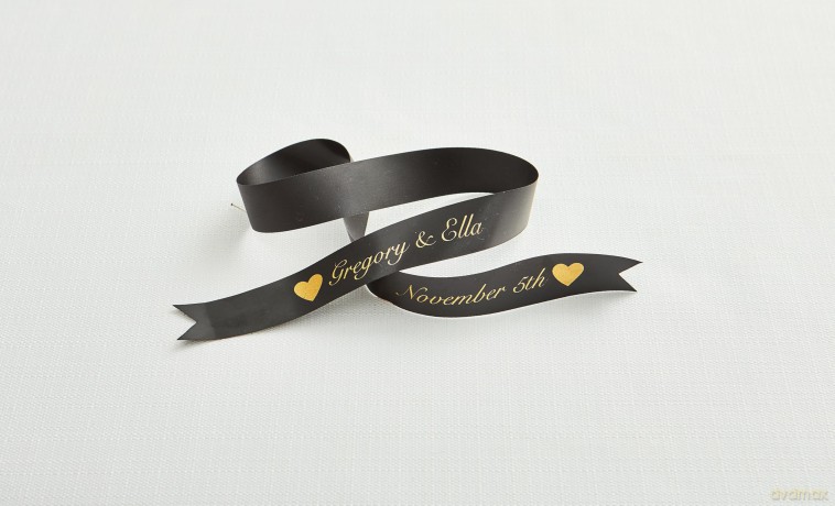 Nastro Tessuto Oro Su Nero 24 Mm