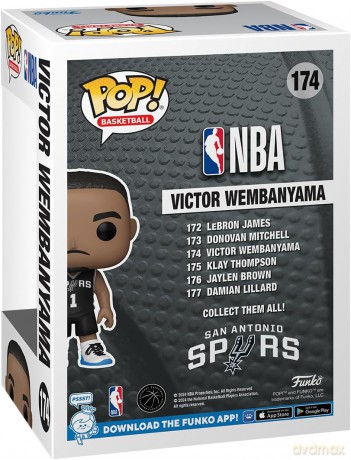Nba: Funko Pop! Basketball - San Antonio Spurs - Victor Wembanyama (Vinyl Figure 174)
