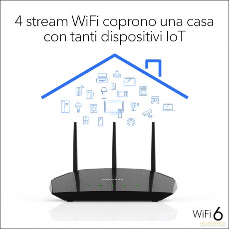 Netgear 6pt 4 Stream Ax1800 Db Wi-Fi 6 Router
