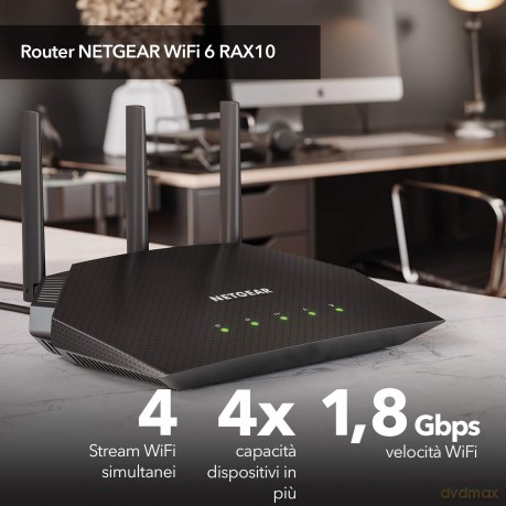 Netgear 6pt 4 Stream Ax1800 Db Wi-Fi 6 Router