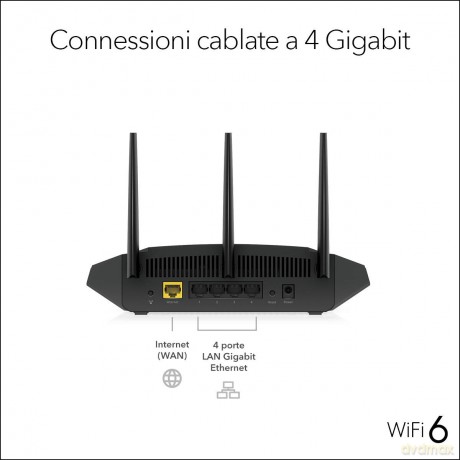 Netgear 6pt 4 Stream Ax1800 Db Wi-Fi 6 Router