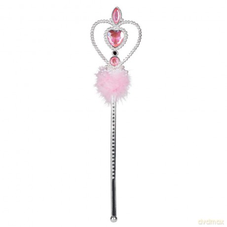 Neu Zauberstab Anna, 32 Cm, Silber-Pink