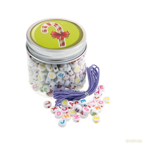 Nice: Abc - Candy Beads - Barattolo Perline Colorate (Assortimento)