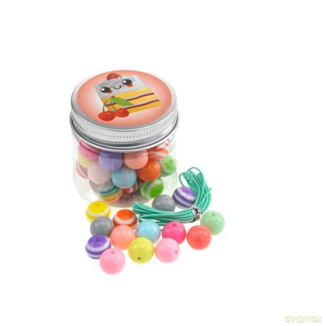 Nice: Abc - Candy Beads - Barattolo Perline Colorate (Assortimento)