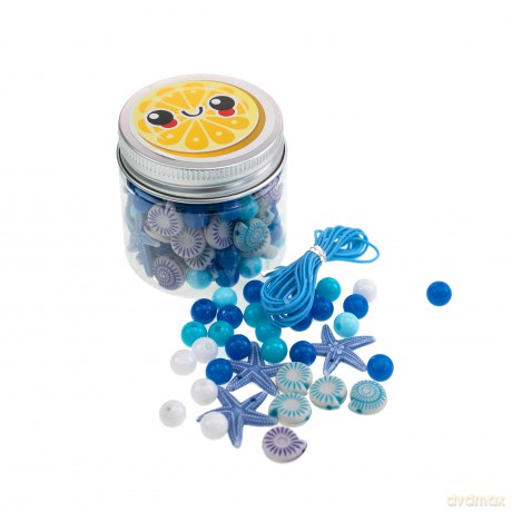 Nice: Abc - Candy Beads - Barattolo Perline Colorate (Assortimento)