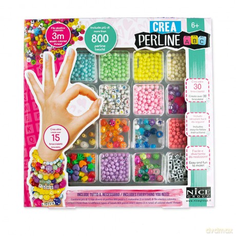 Nice: Abc - Perline Colorate 800 Pz