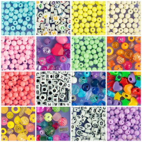 Nice: Abc - Perline Colorate 800 Pz