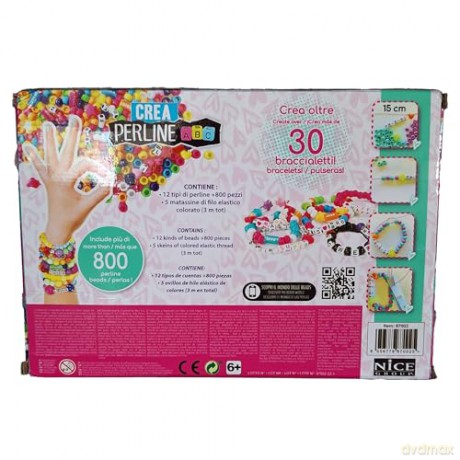 Nice: Abc - Perline Colorate 800 Pz