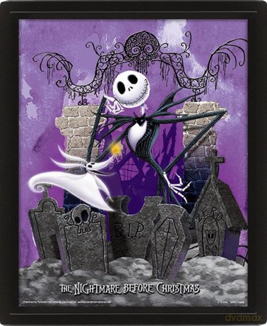 Nightmare Before Christmas (The): (Graveyard) Loose 3d (Poster Lenticolare 3d)