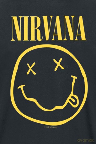 Nirvana Men'S Nirvana - Smiley Short Sleeve T-Shirt, Black, Medium