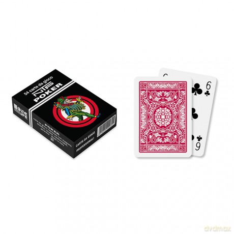 Ntp: Carte Da Gioco Poker Floreale Rosso Pvc