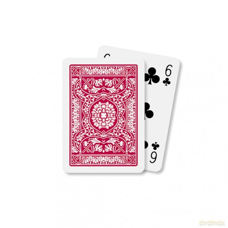 Ntp: Carte Da Gioco Poker Floreale Rosso Pvc