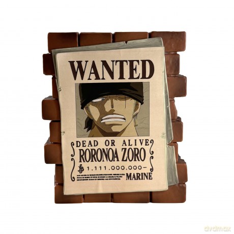 One Piece - Most Wanted Zoro - Money Box Pvc 16cm