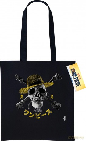 One Piece Live Action (Skull Hat) Black Tote Bag