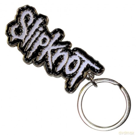 Orphan Sku - Slipknot Keychain: White Logo Black Border