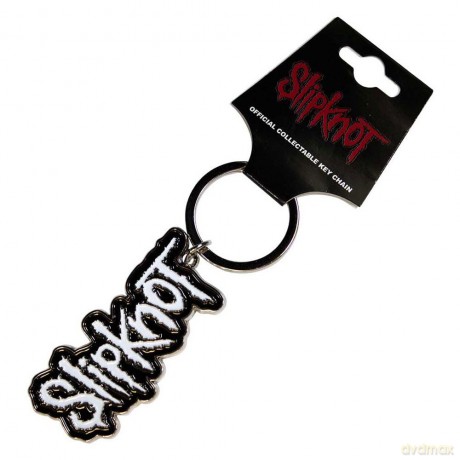 Orphan Sku - Slipknot Keychain: White Logo Black Border
