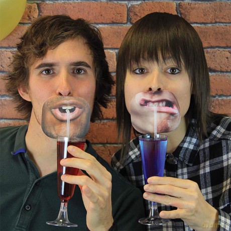 Paladone Face Straws, Multi-Colour
