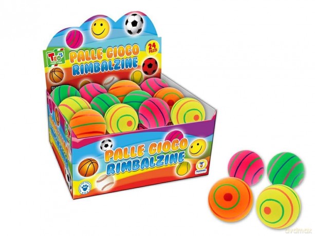 Palline Rimbalzina Neon Color Diametro 63 Mm (Assortimento)