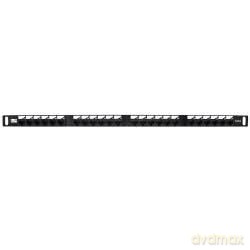 Pann.0.5u Con 24 Rj45u Cat.6 Nero