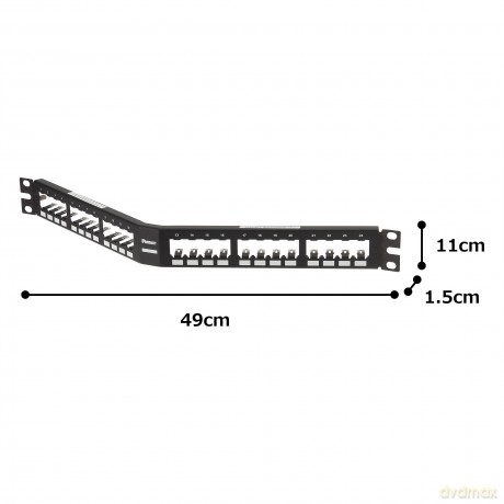 Pann.1u Angol.Per 24 Rj45s Nero