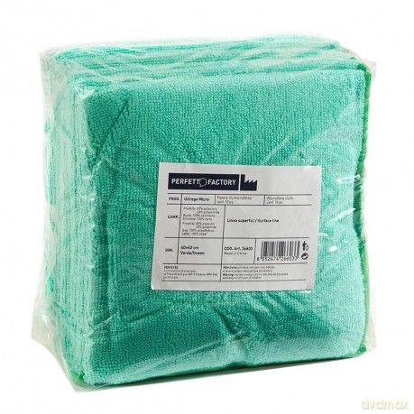 Panno Microfibra 40x40 10pz Verde