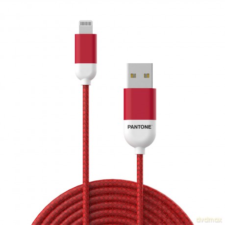 Pantone Lightning Cable Red 1.5 Mt