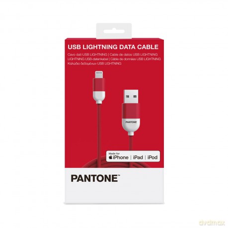 Pantone Lightning Cable Red 1.5 Mt