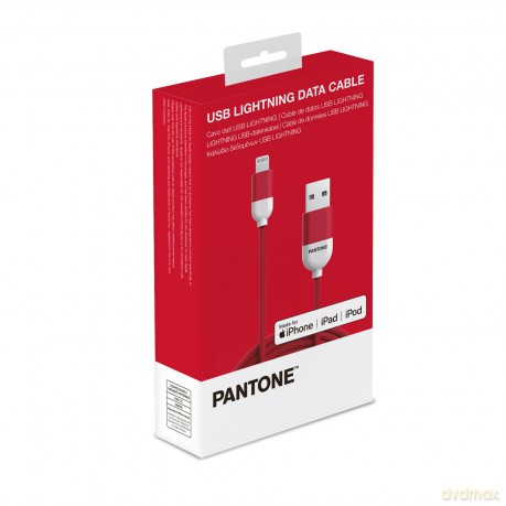 Pantone Lightning Cable Red 1.5 Mt