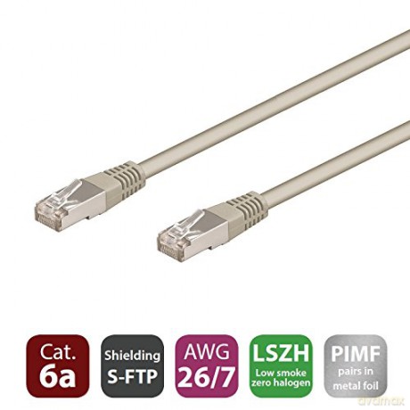 Patch S/Ftp Cat.6a Lshf Grigio 15m