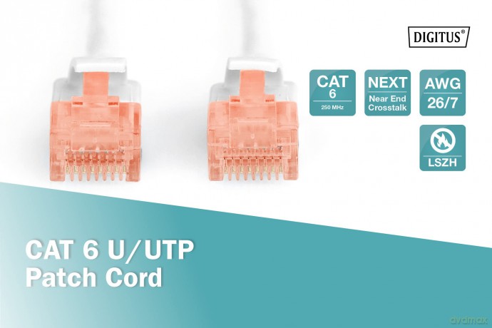 Patchk.Cat.6 1m U/Utp Weiss