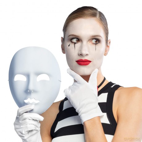 Pc. Face Mask Mime White