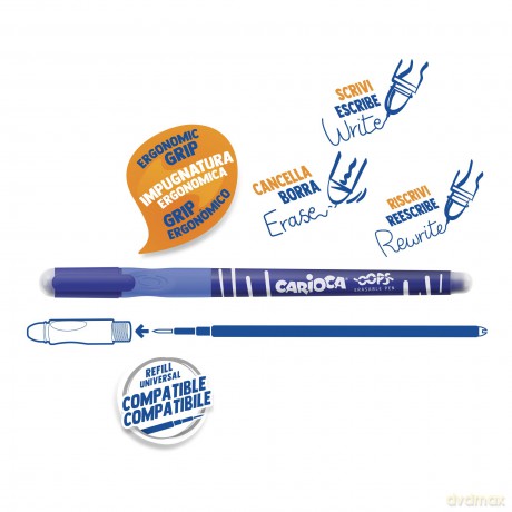 Penna Canc. Blu Oops Blister 1 P
