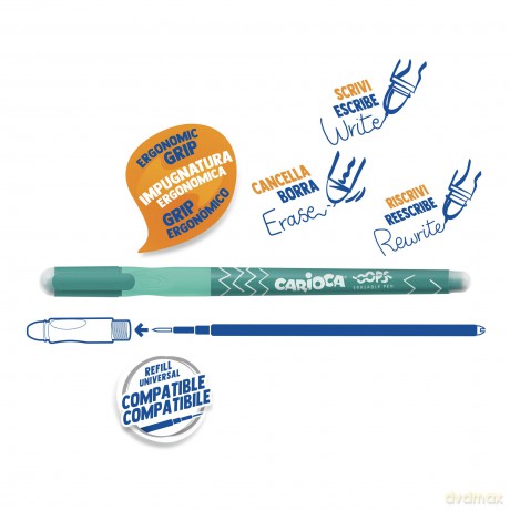 Penna Canc.Verde Oops Blister 1
