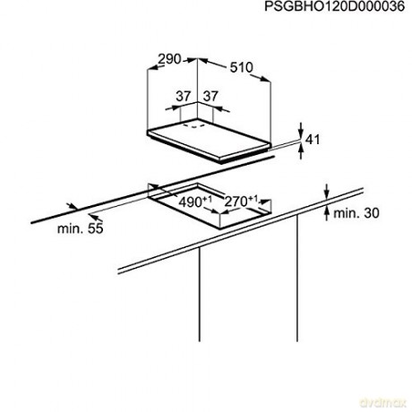 Piano Gas Dom Egg3322nvx 29cm 2f