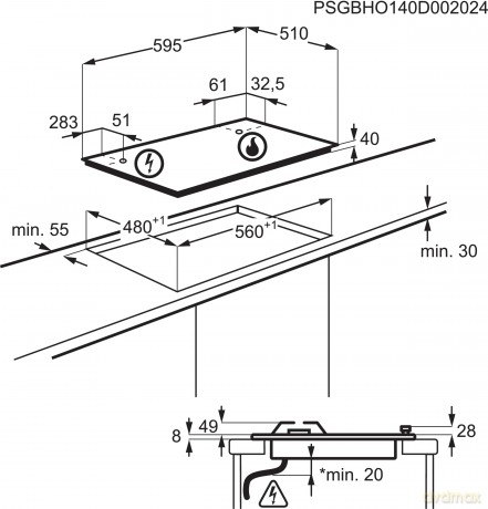 Piano Gas Hgb64400sm 60cm 4f Inox