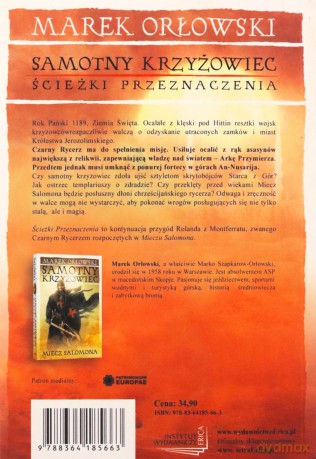 Samotny krzyżowiec Tom 2. Ścieżki przeznaczenia - Orłowski Marek [KSIĄŻKA]