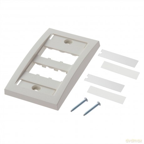 Placca 503 Per 6 Mini-Com Bianca
