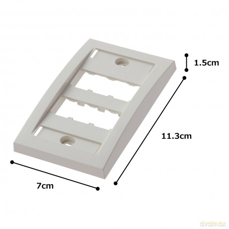 Placca 503 Per 6 Mini-Com Bianca