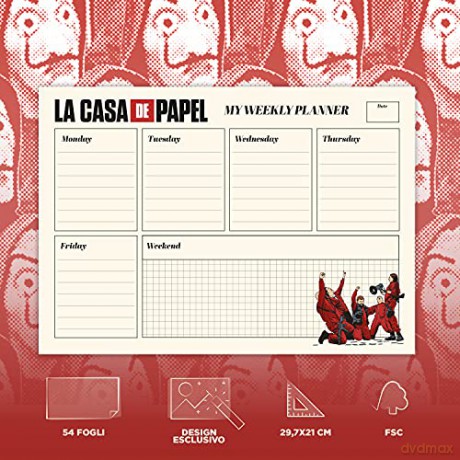 Planner A4 da Scrivania La Casa di Carta